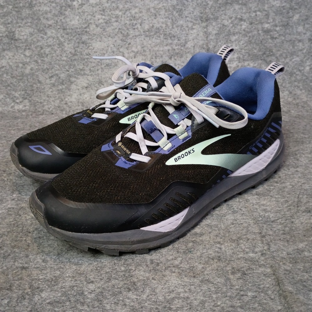 Brooks Women's 10.5 Cascadia 15 GTX Black Marlin Trail Running Waterproof Shoes - Picture 5 of 12